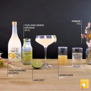Japanese cocktail with yuzu